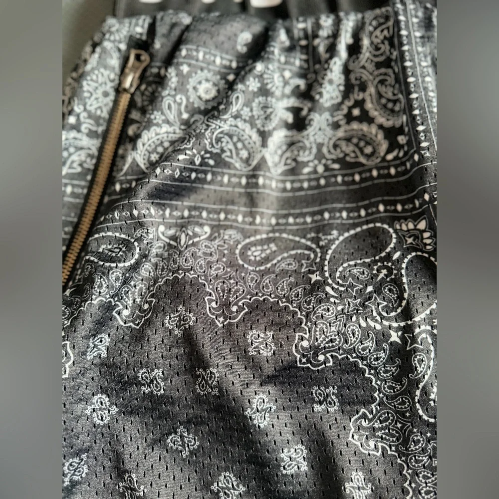 Boys Black Paisley Shorts